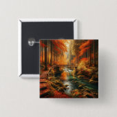Herbstlandschaft-Taste Button (Vorne & Hinten)