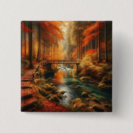 Herbstlandschaft-Taste Button (Vorderseite)