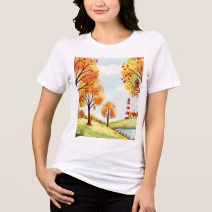 Herbstlandschaft Tri-Blend Shirt