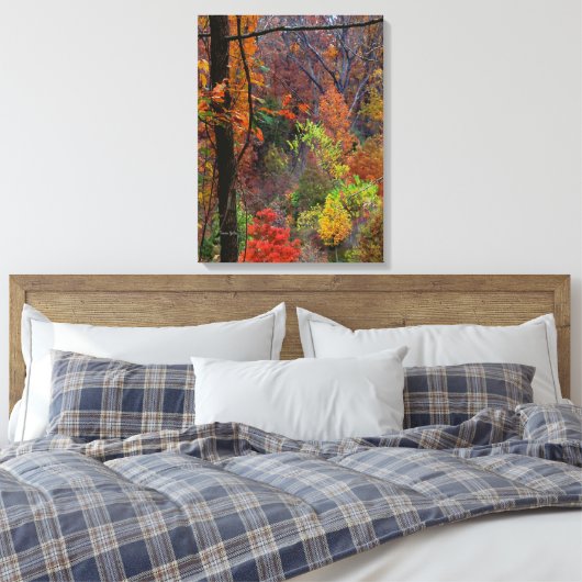 Herbstlandschaft ummantelt Canvas Leinwanddruck (Insitu (Schlafzimmer))
