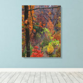 Herbstlandschaft ummantelt Canvas Leinwanddruck (Insitu (Holzboden))