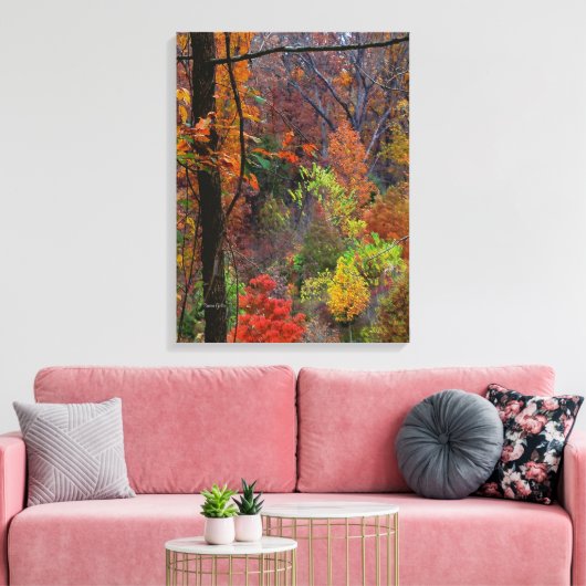 Herbstlandschaft ummantelt Canvas Leinwanddruck (Insitu (Wohnzimmer))