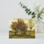 Herbstlandschaft Vier Bäume Van Gogh Kunst Postkarte (Stehend Vorderseite)