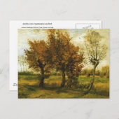 Herbstlandschaft Vier Bäume Van Gogh Kunst Postkarte (Vorne/Hinten)