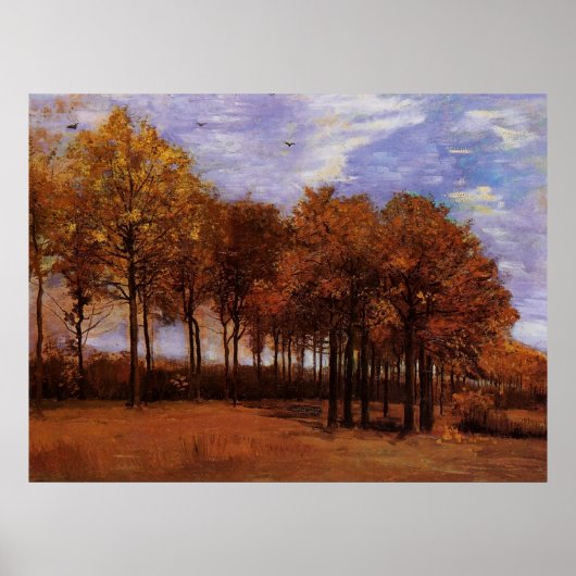 Herbstlandschaft, Vincent van Gogh Poster (Vorne)