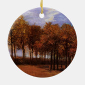 Herbstlandschaft von Vincent van Gogh Keramik Ornament (Hinten)