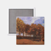 Herbstlandschaft von Vincent van Gogh Magnet (Vorderseite/Rückseite)