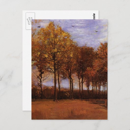 Herbstlandschaft von Vincent van Gogh Postkarte (Vorne/Hinten)
