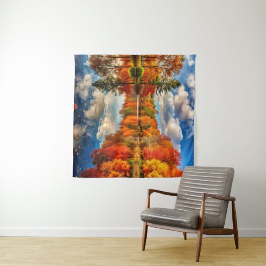 Herbstlandschaft Wandteppich (Beispiel (Horizontal))