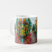 Herbstlandschaft Wasserfarbe Klassische weiße Tass Kaffeetasse (Vorderseite Links)