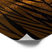 Herbstlandschaft Weizenfeld Sonnenuntergang Poster (Ecke)