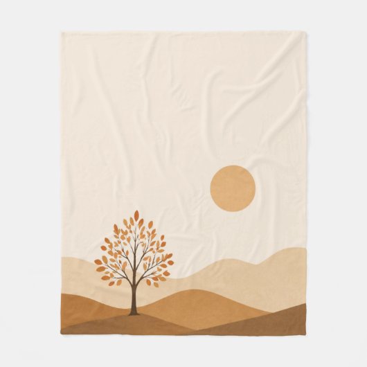 Herbstlandschaft-Wurfdecke Fleecedecke (Vorderseite)