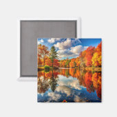 Herbstlandschaftsmagnet Magnet (Vorderseite/Rückseite)