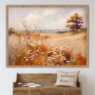 Herbstlandschaftsmalerei, Herbstlandschaft Digital Poster