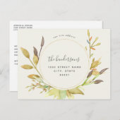 Herbstlaub Ankündigung des neuen Hauses Postkarte (Vorne/Hinten)