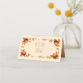 Herbstlaub & Äpfel Platzkarte (Rückseite)