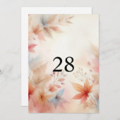 Herbstlaub Aquarell-Neutral-Kalligrafietext Einladung (Vorne/Hinten)