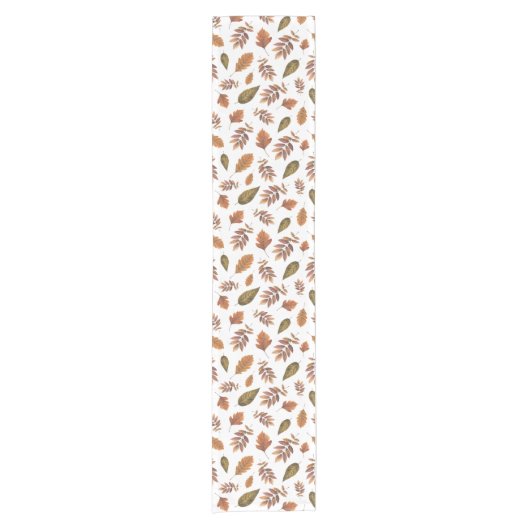 Herbstlaub Aquareller Herbst Kurzer Tischläufer (Vorderseite)