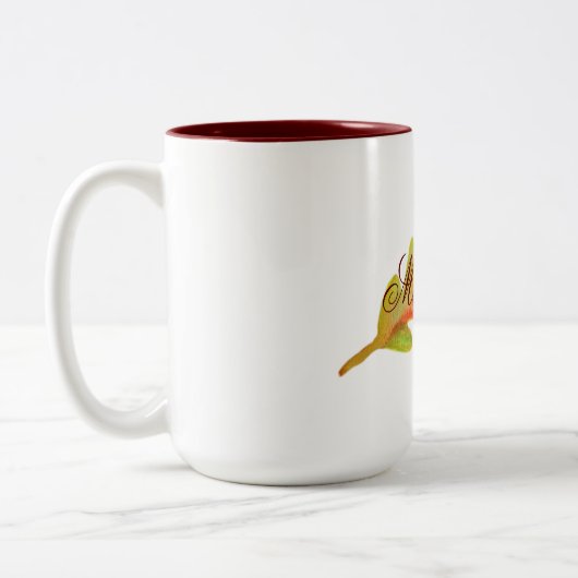 Herbstlaub Art Zweifarbige Tasse (Links)