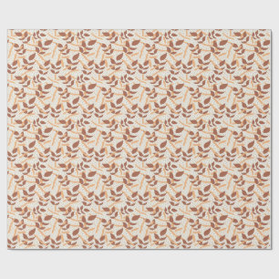 Herbstlaub auf cremefarbenem Hintergrund Geschenkpapier