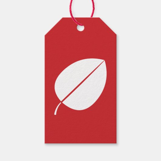 Herbstlaub auf der Cherry-Geschenkmarke Geschenkanhänger (Vorderseite)