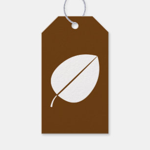 Herbstlaub auf der Schokoladenmarke Geschenkanhänger