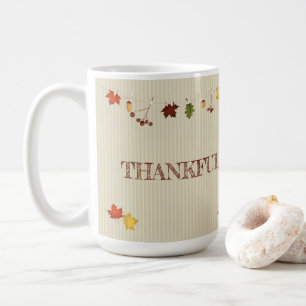 Herbstlaub auf der Wäscheleine Kaffeetasse