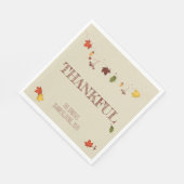 Herbstlaub auf der Wäscheleine Serviette (Ecke)