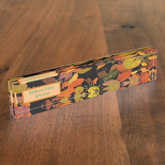 HERBSTLAUB AUF POND NAMENSPLAKETTE (Seite)