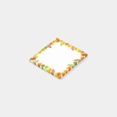 Herbstlaub auf Weiß Post-it Klebezettel (angewinkelt)