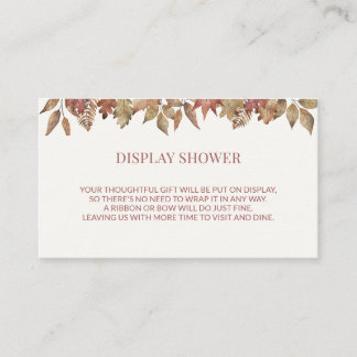 Herbstlaub-Baby-Shower-Display-Dusche Begleitkarte