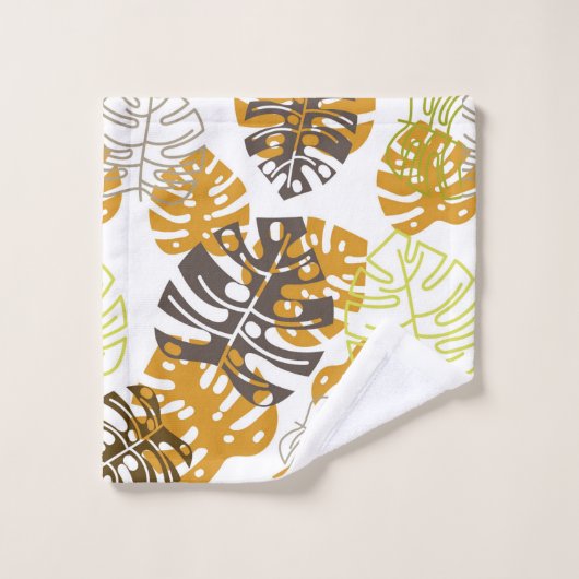 Herbstlaub Badetuch Set (Waschlappen)