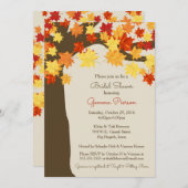 Herbstlaub & Baum Bridal Dusche Einladung (Vorne/Hinten)