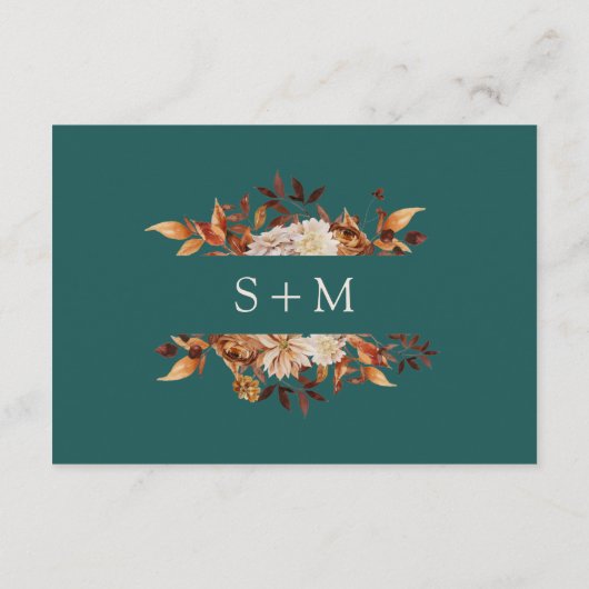 Herbstlaub Begleitkarte (Rückseite)