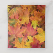Herbstlaub Benutzerdefiniertes Datum der Herbstfar Platzkarte (Innenseite Aufgefaltet)