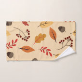 Herbstlaub Berries und Acorns Herbstmuster Hand Handtuch (Handtuch)