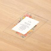 Herbstlaub Blätter Herbst Monogramm Hochzeit Acryleinladungen (Ablage )