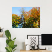 Herbstlaub & Blauer Himmel - Personalisiert Poster (Heimbüro)