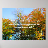 Herbstlaub & Blauer Himmel - Personalisiert Poster