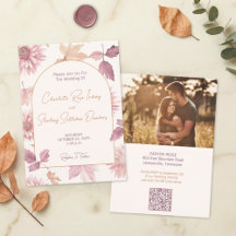 Herbstlaub Blush Terrakotta Foto Hochzeit