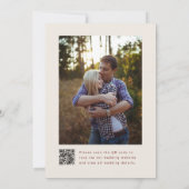 Herbstlaub Botanischer QR-Code Foto Hochzeit Einladung (Rückseite)