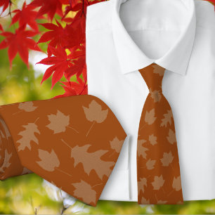 Herbstlaub Braunes Muster Krawatte