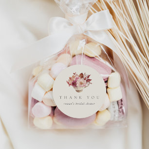 Herbstlaub Brause Hochzeits-Teeparty-Geschenk Runder Aufkleber