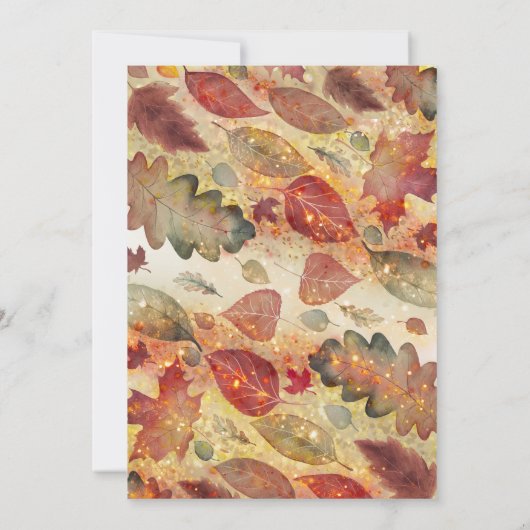 Herbstlaub Brautparty Einladung (Rückseite)