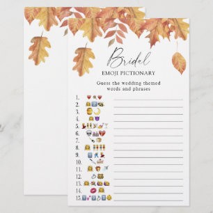 Herbstlaub - Brautparty Emoji-Picknickspiel
