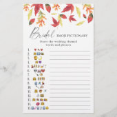 Herbstlaub - Brautparty Emoji-Picknickspiel (Vorderseite)