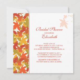 Herbstlaub Bridal Dusche Einladung Herbst