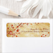 Herbstlaub-Briefpapier-Hochzeitadresse (Insitu)