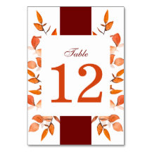 Herbstlaub Burnt Orange Hochzeitsempfang