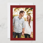 Herbstlaub Burnt Orange Wedding speichern das Datu Einladung (Rückseite)